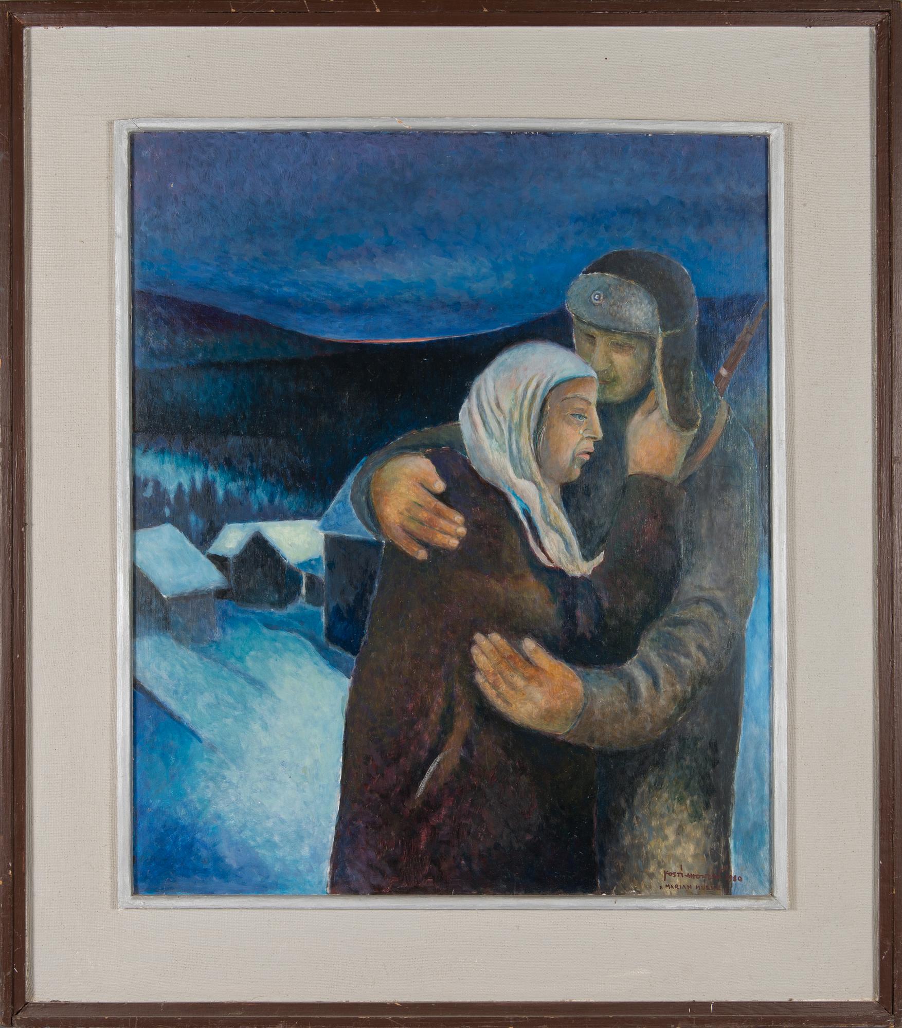 Kosti Ahonen, olja på pannå, signerad och daterad 1980.