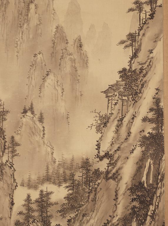 KAKIMON, akvarell, okänd konstnär, Kina, 1900-tal.