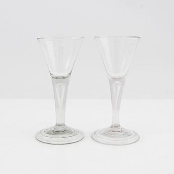 Pair of fine glasses, 18th century.