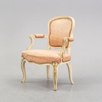 A mid 18th Century rococo armchair.