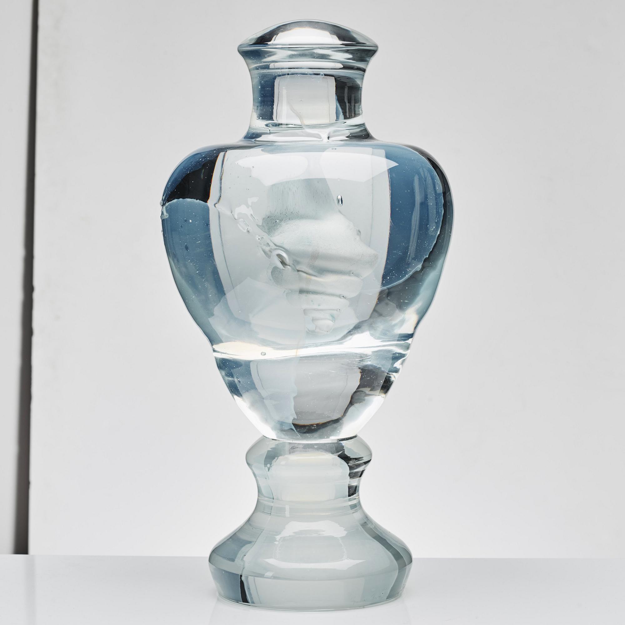 Gunilla Kihlgren, and Pino Signoretto, a glass sculpture, Murano, Italy 2003.