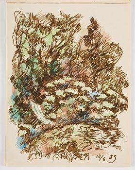 Lotte Laserstein, Skissblock med 22 teckningar varav 7 signerade.