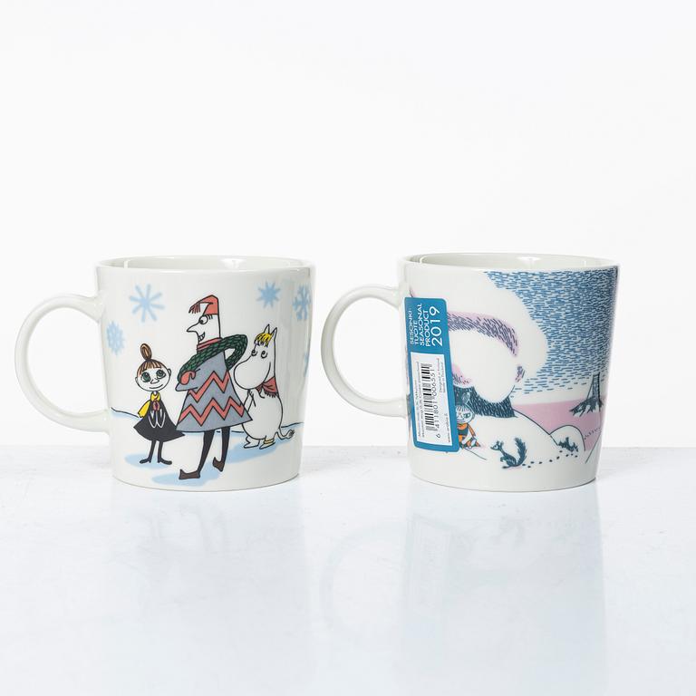 Arabia, 29 Moomin mugs, Finland.