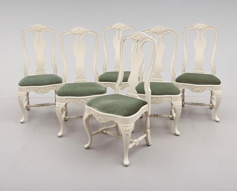 STOLAR, 6 st, rokokostil, 1900-talets första hälft.