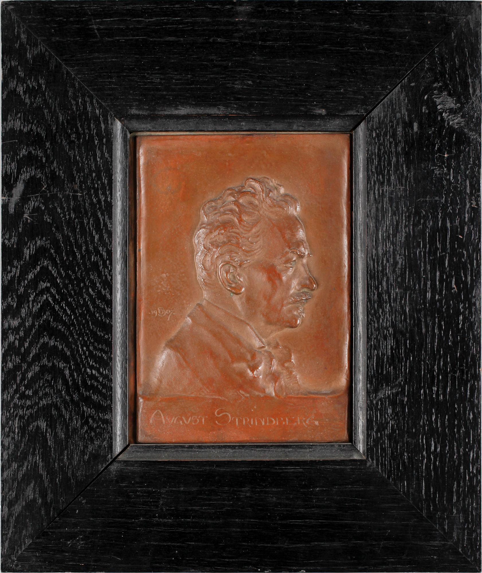 OTTO STRANDMAN, bronsrelief, monogramsign o dat 1907 gjutningen.