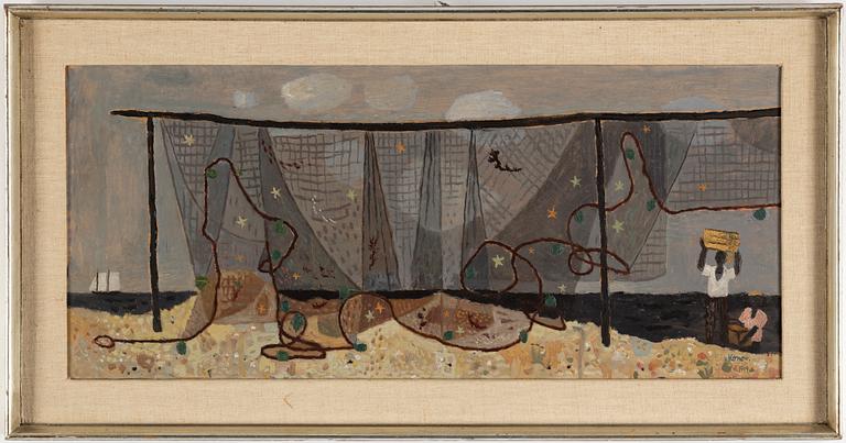 Jurgen von Konow, oil on panel, signed and dated 1949.