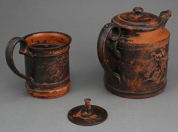 TEKANNA, lergods, 1800-tal.
