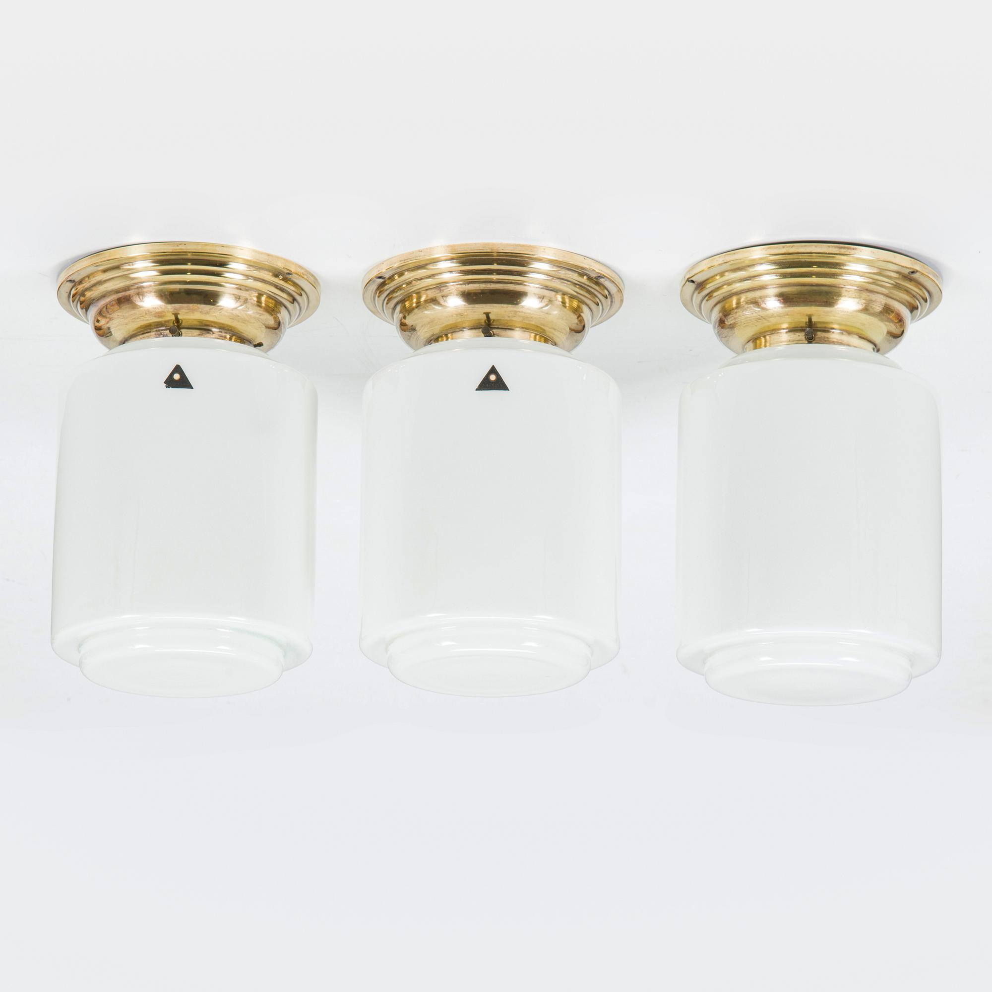 Taklampor, 3 st, 1930-tal.