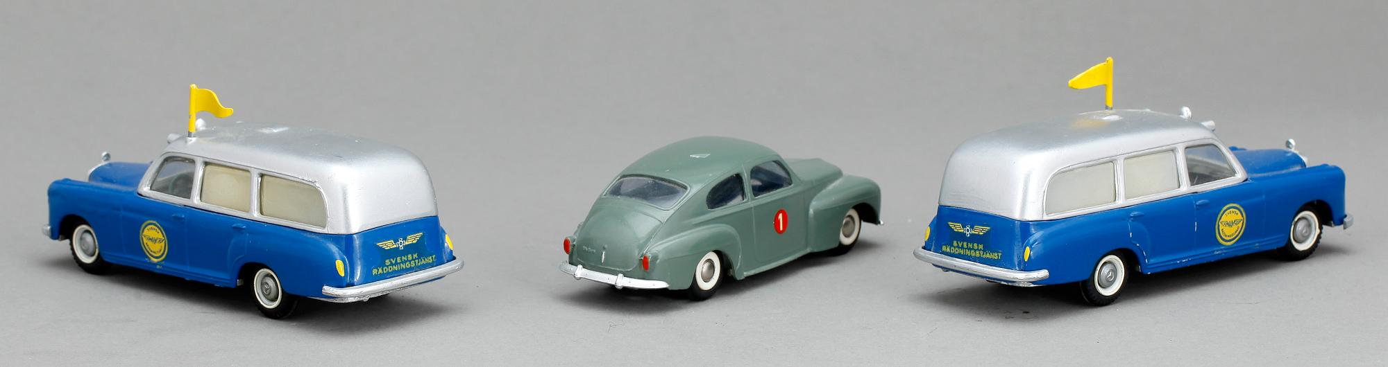 PARTI LEKSAKER, 3 st, Tekno Danmark. 1950/60- tal.