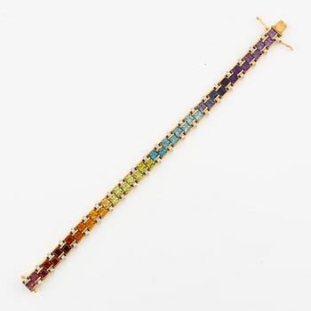 An H. Stern bracelet 18K gold with coloured gemstones and round brilliant-cut diamonds.