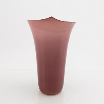 Tyra Lundgren, a glass vase "Calla" signd and dated Venini 97.
