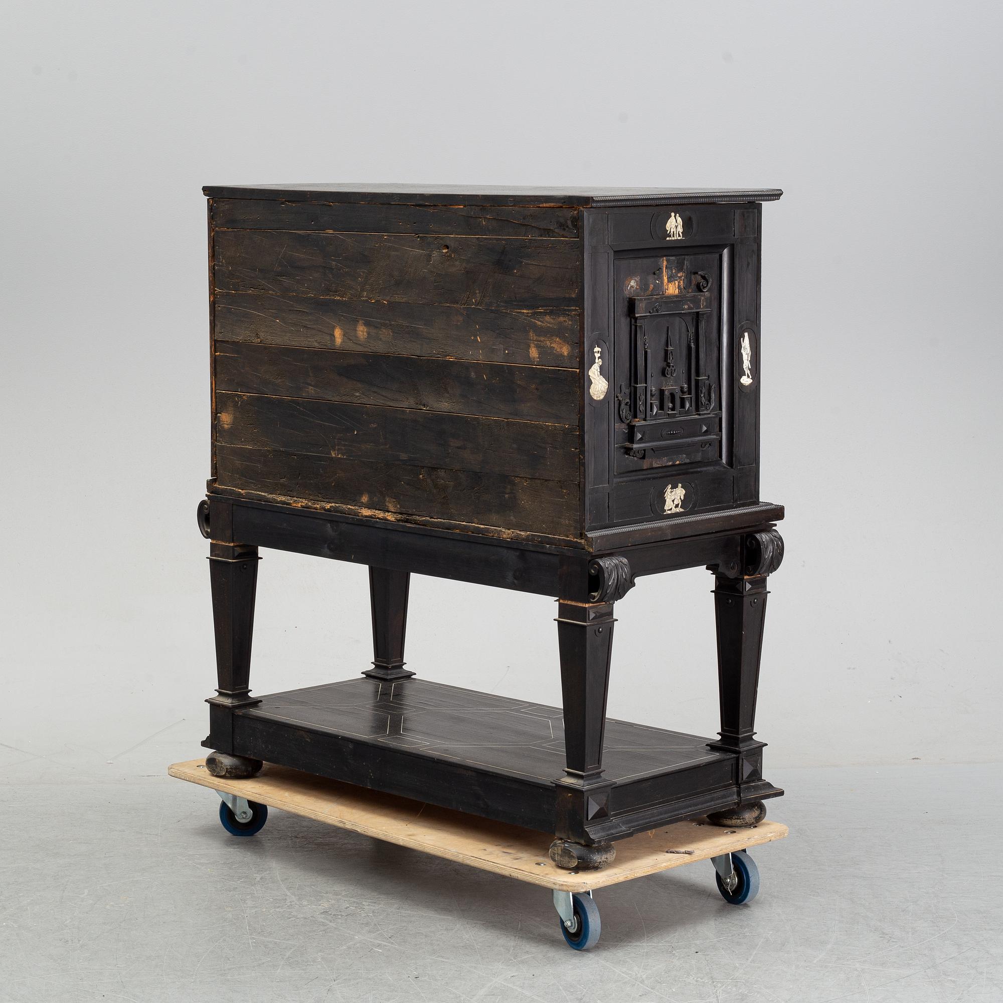 A baroque style cabinett, 19th century.