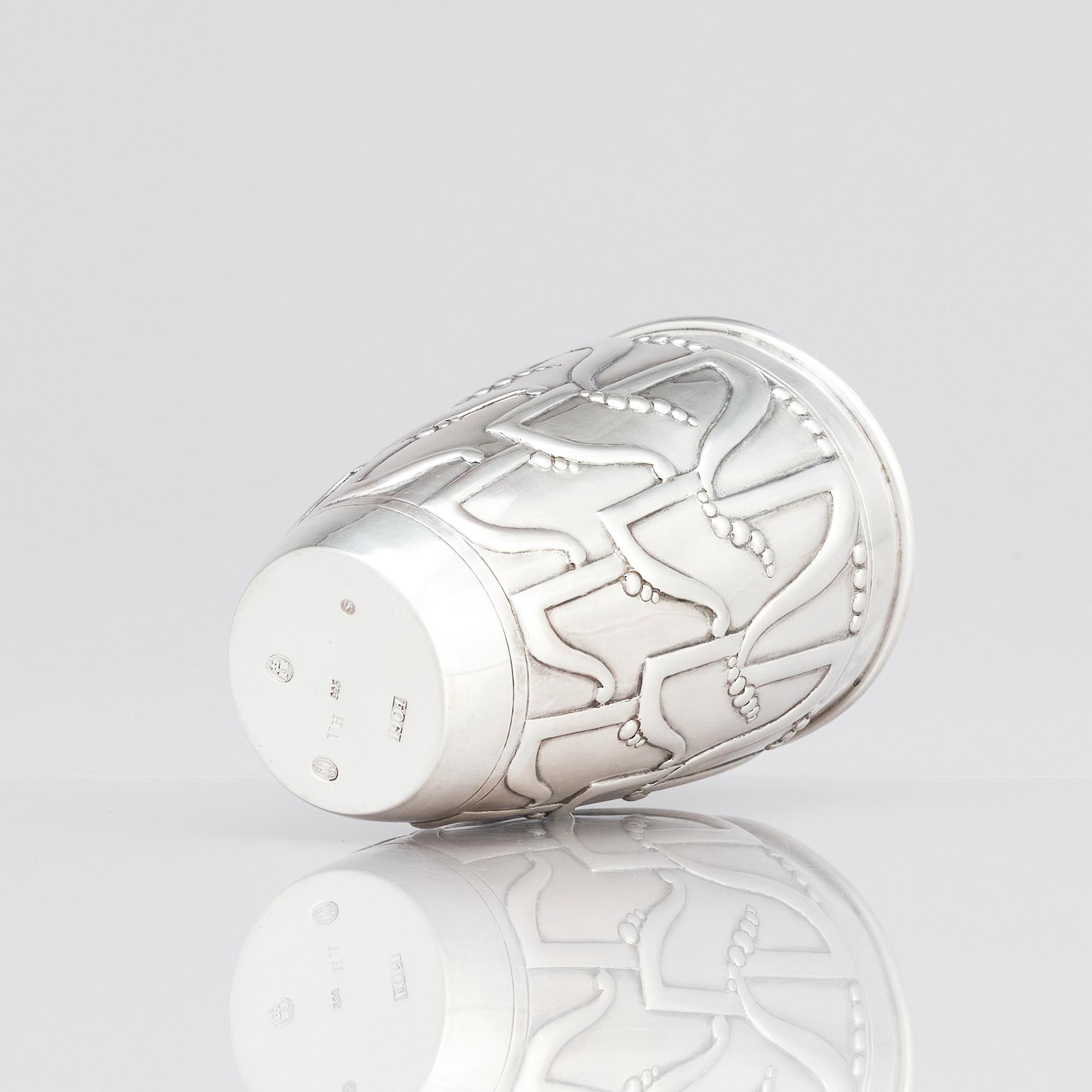 Thorvald Bindesbøll, a silver beaker, A. Michelsen, Copenhagen 1904.