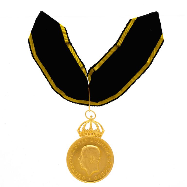 Medalj, "För trohet och flit". Pro Patria, 18K guld 1969.