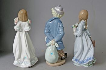 FIGURINER, 3 st. Porslin, Lladro.