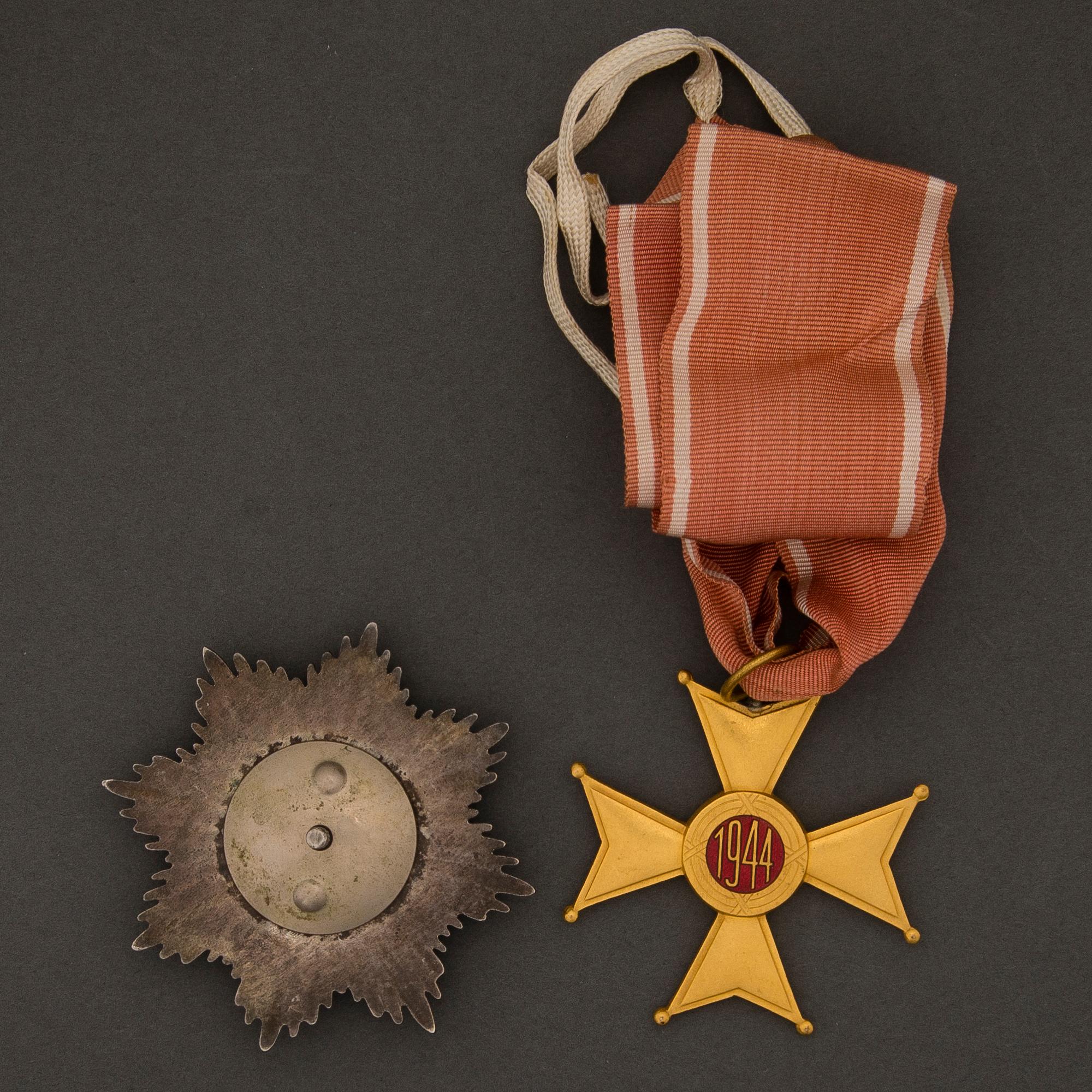 A Polish Order of Polonia Restituta Commander's cross and breast star, second half of 20th Century.