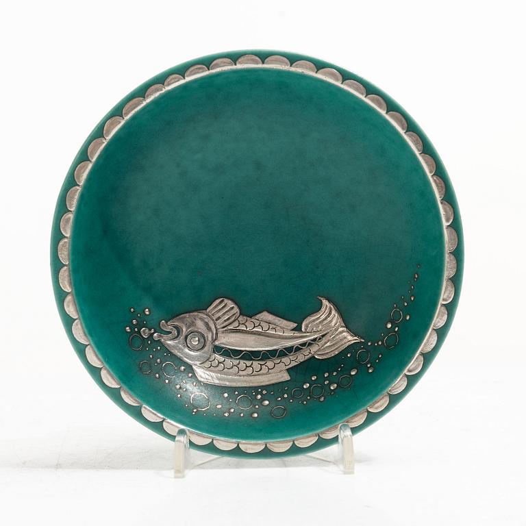 Wilhelm Kåge, Collection, 7 pieces, “Argenta”, Gustavsberg.