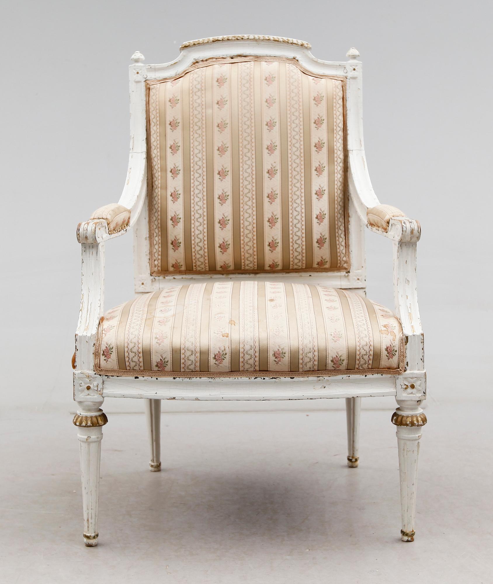 KARMSTOL, gustaviansk, 1700-tal.