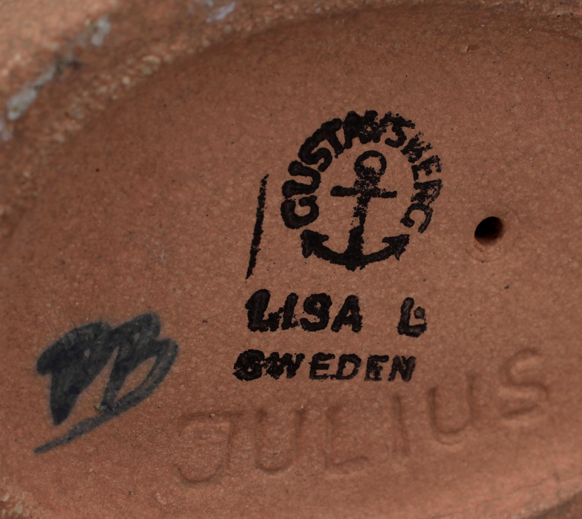 LJUSSTAKAR, 2 st, stengods, Lisa Larson, Gustavsberg, 1900-talets andra hälft.