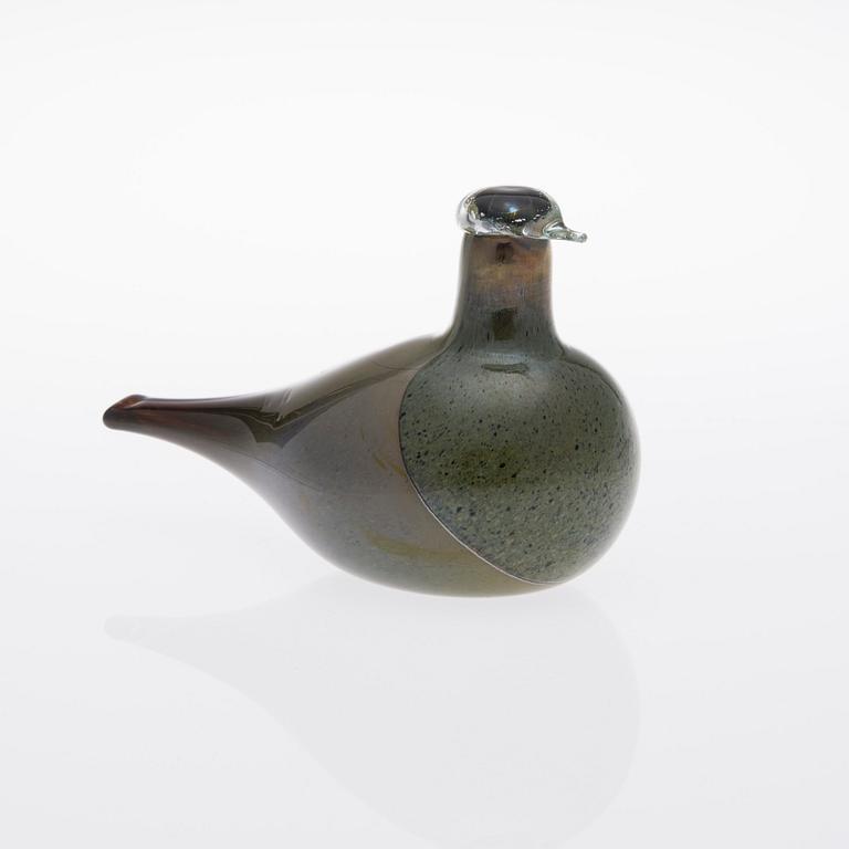 OIVA TOIKKA, FÅGEL, glas, signerad O. Toikka Nuutajärvi.