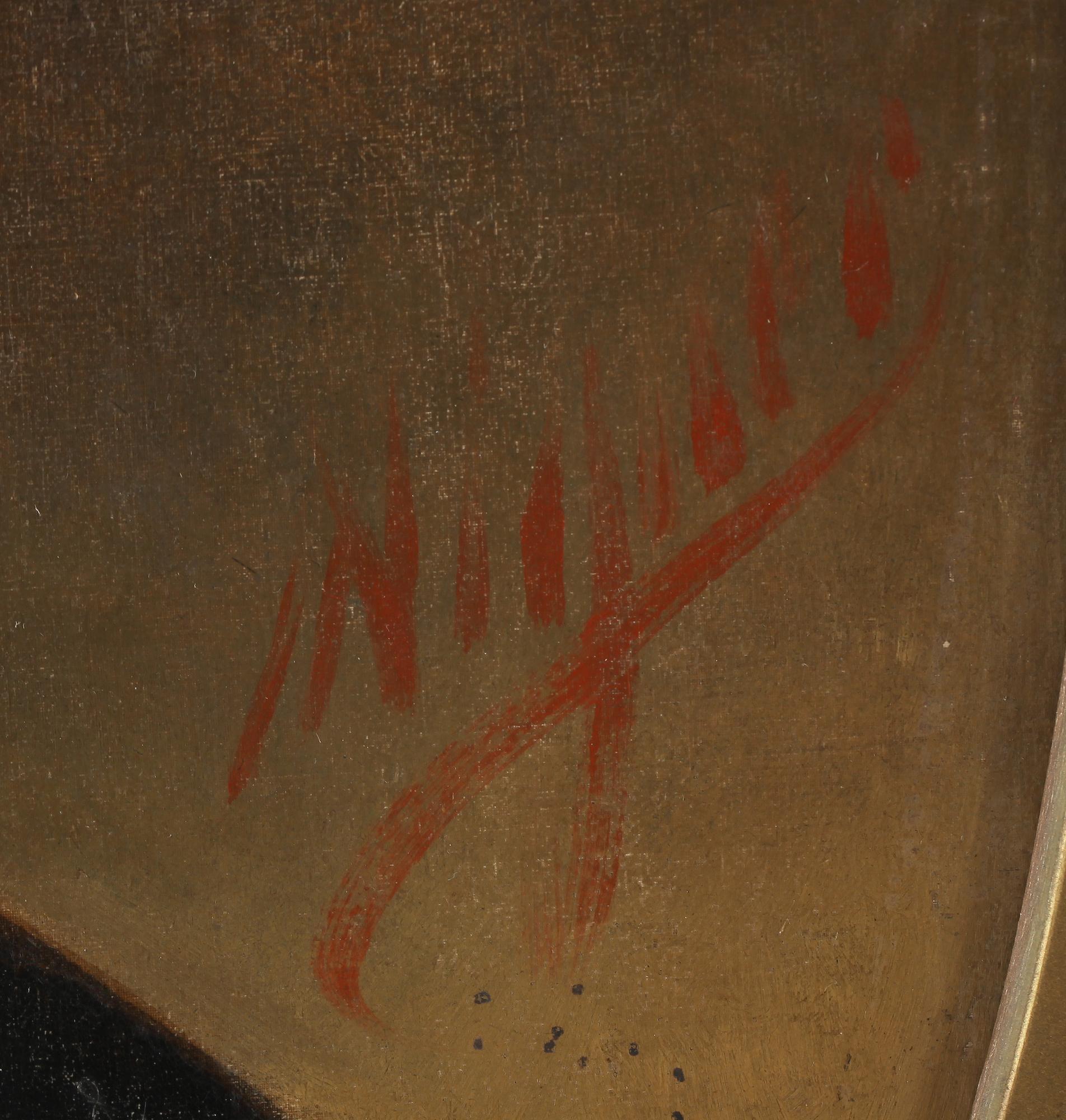 OKÄND KONSTNÄR, olja på duk, signerad, 1800-talet.