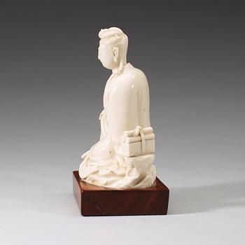 GUANYIN, blanc de chine. Qing dynastin (1644-1912).