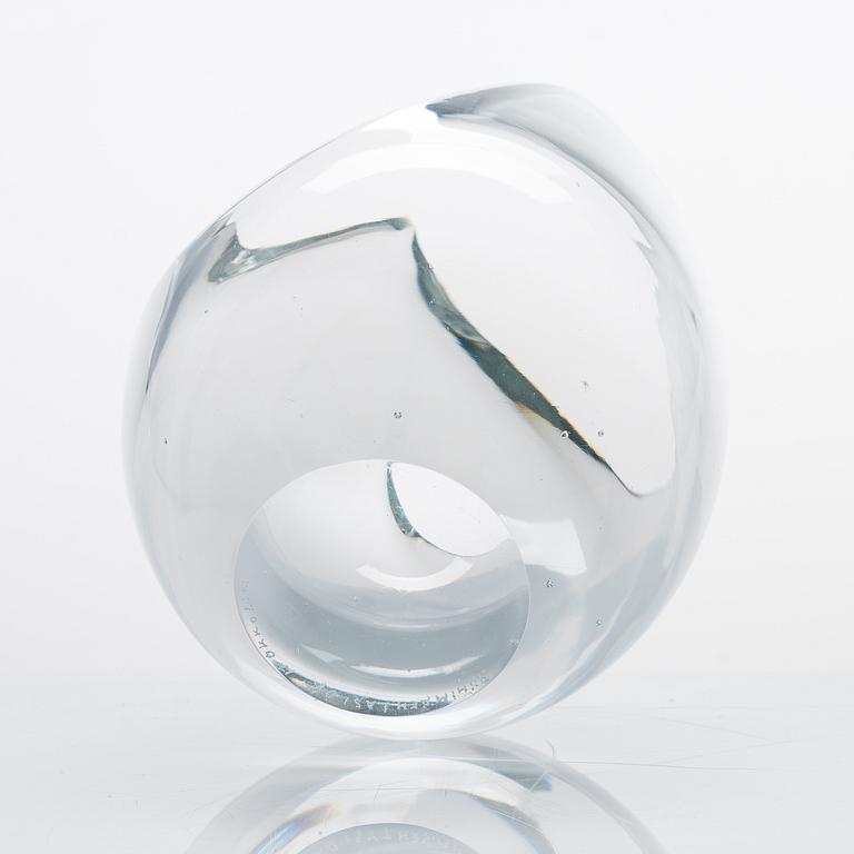 Aimo Okkolin, konstglas, "Gaffel", signerad Riihimäen Lasi Oy A. Okkolin.