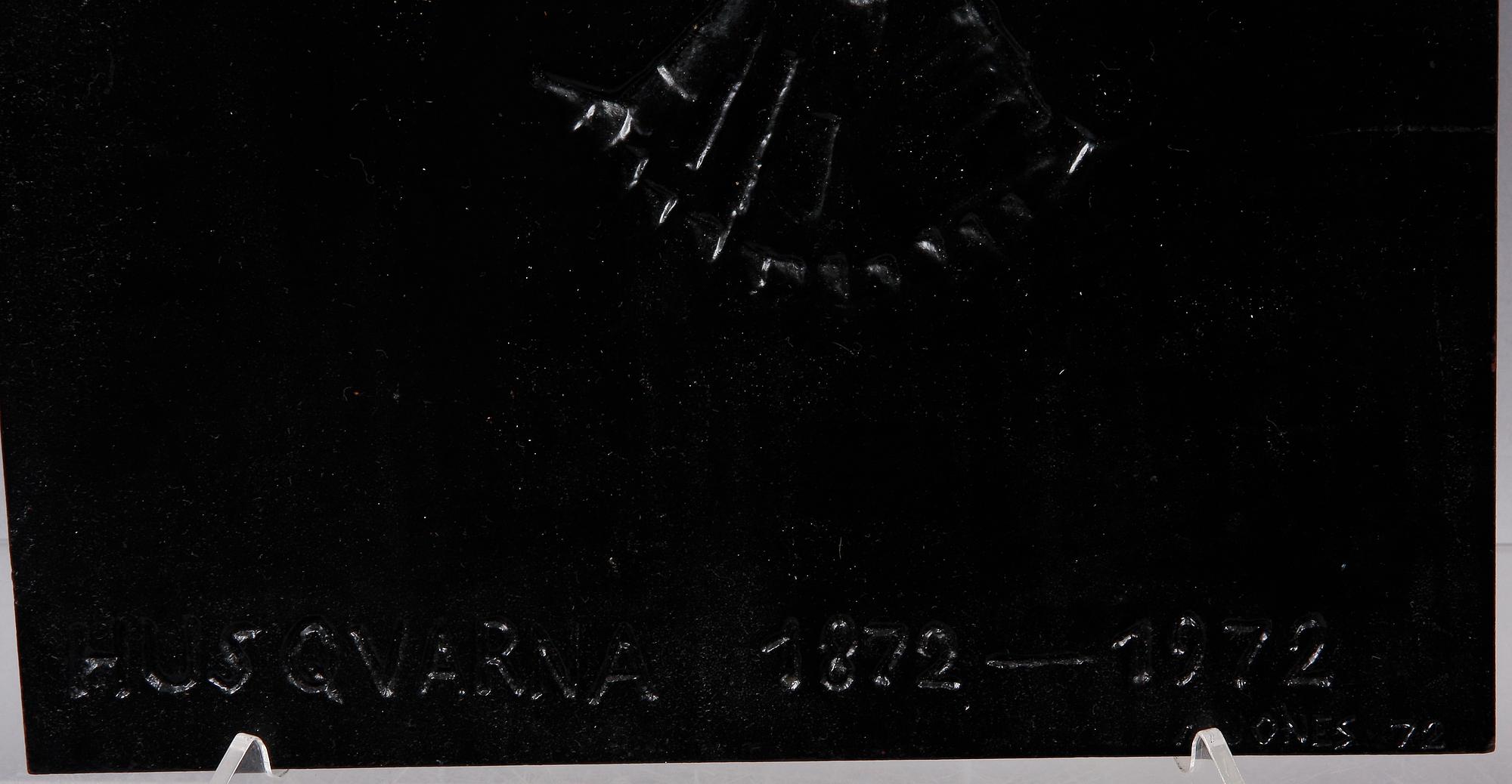 ARNE JONES, väggrelief, gjutjärn, Husqvarna.