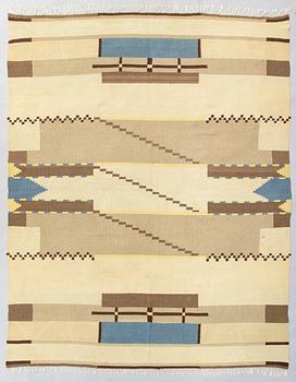 Hårgarnsmatta, 1930-tal. Ca 260x200 cm.