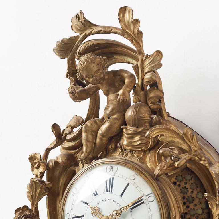 A De Saint Pere Louis XV 18th century mantel clock.