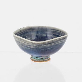 Berndt Friberg, a stoneware bowl and a vase, Gustavsbergs studio, 1967 and 1970.