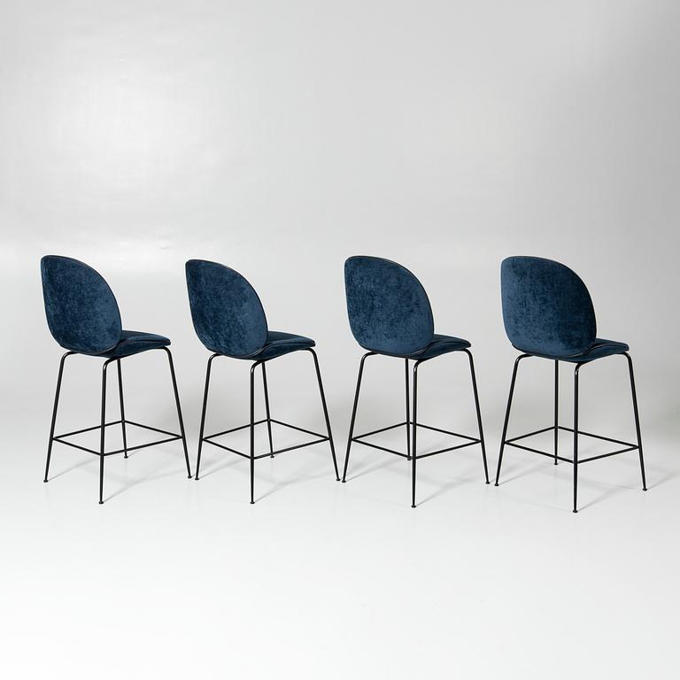 GamFratesi, barstolar, 4 st, "Bettle", Gubi, modern tillverkning.