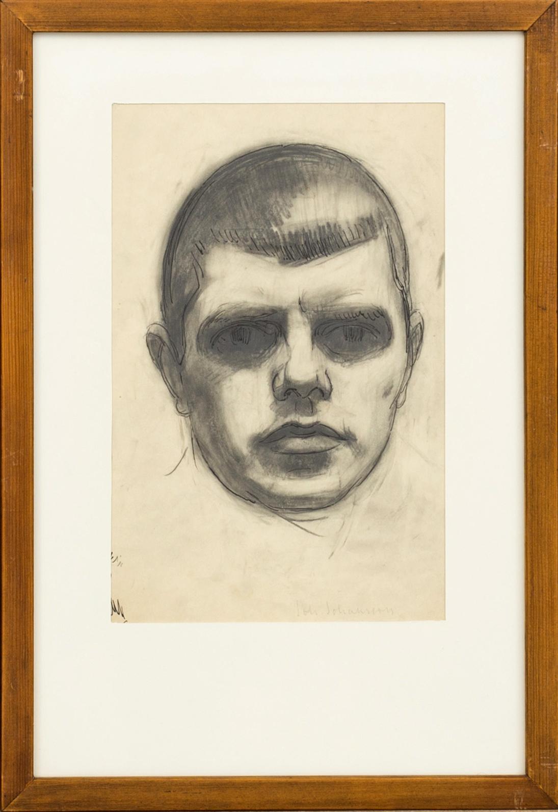 JOHAN JOHANSON, a drawing, signed,.