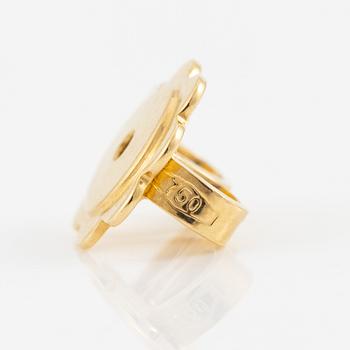 Örhängen 18K guld med rubiner och briljantslipade diamanter.