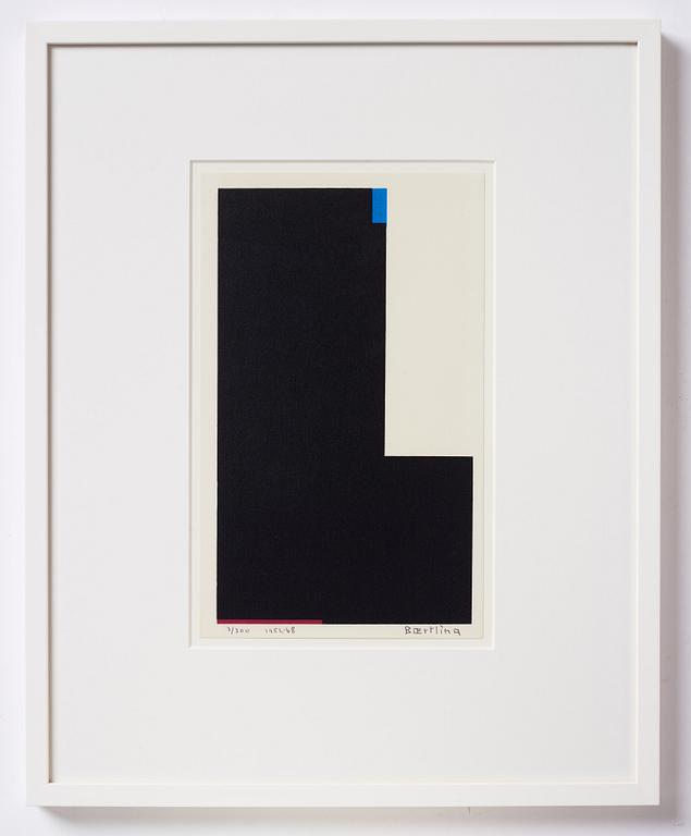 Olle Baertling, silkscreen in colours, 1952-68, signed 3/300.