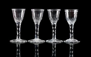 1304A. A set of 18 ale glasses, 18th Century.