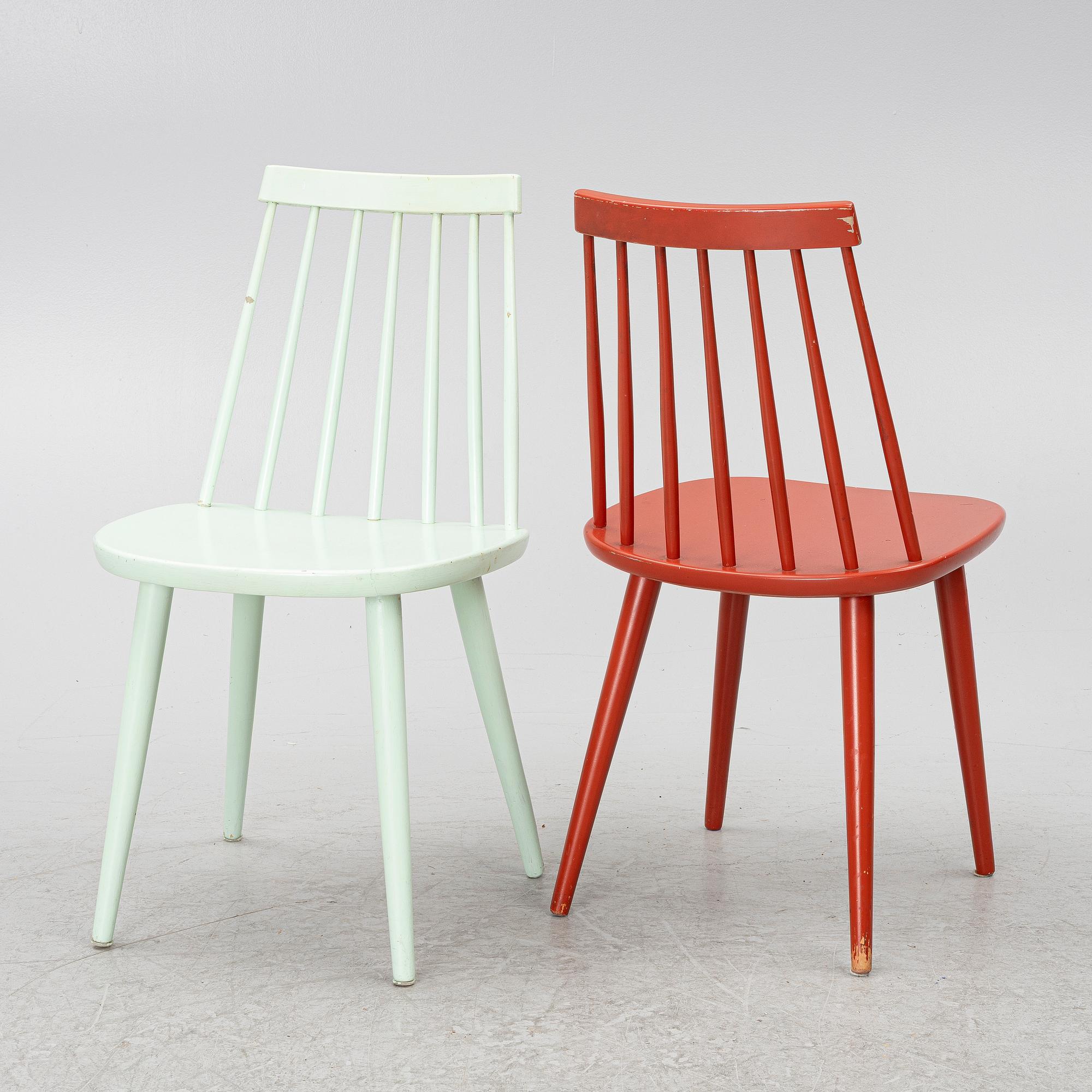 Yngve Ekström, five 'Pinocchio' chairs, Sweden, second half of the 20th century.