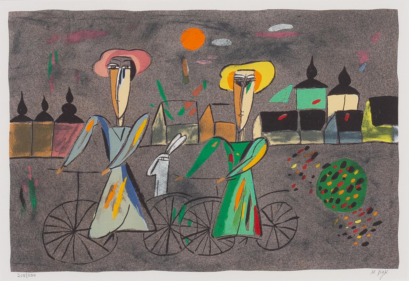 Madeleine Pyk, "Tusen dagar och en dröm", mapp med fyra färglitografier samt bok.