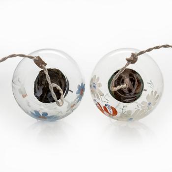 Paavo Tynell, Two 1940s table lamps for Taito and Kauklahden Lasitehdas.