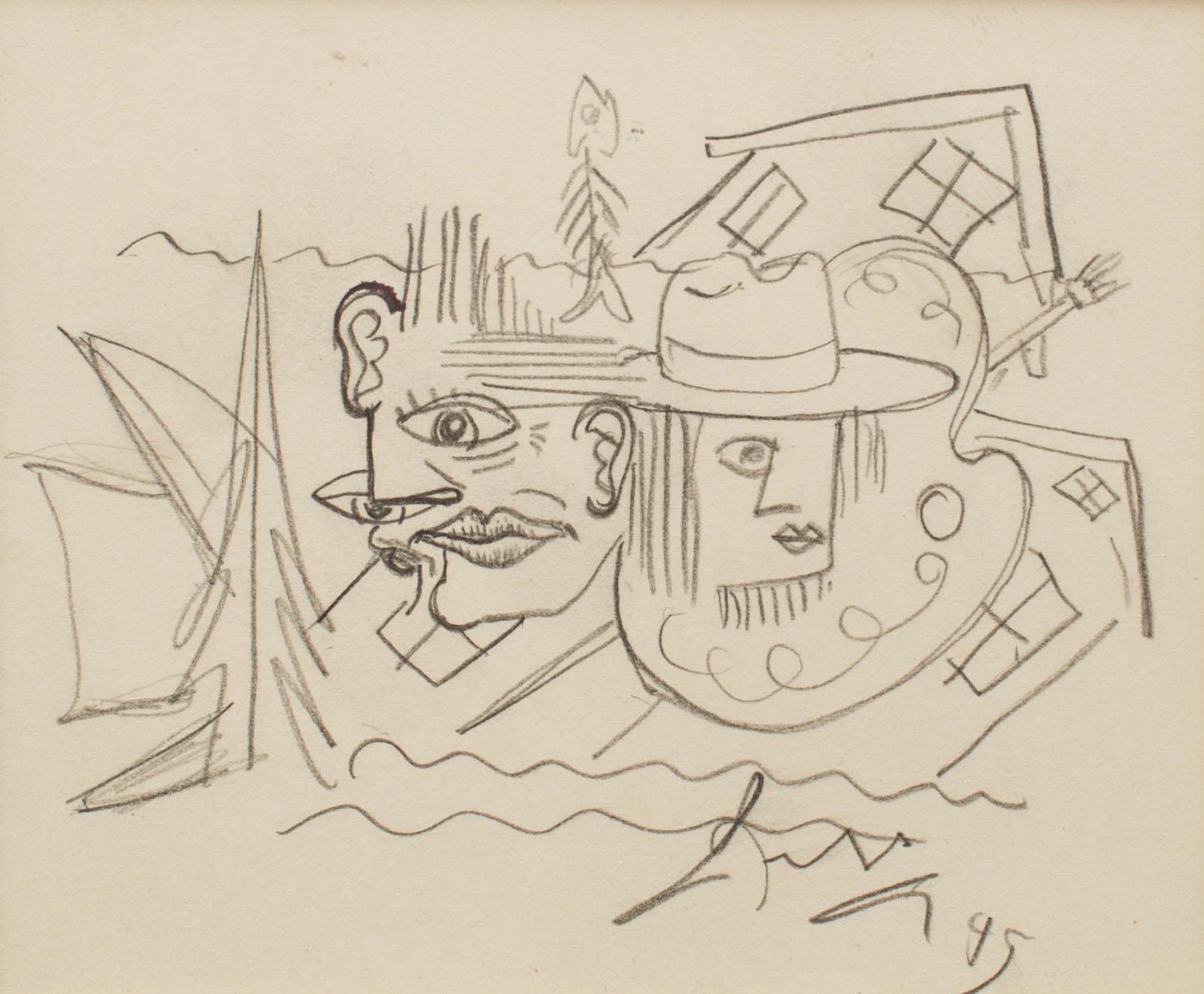 LARS ENGLUND, Pencil, 2, signed andc dated -49.