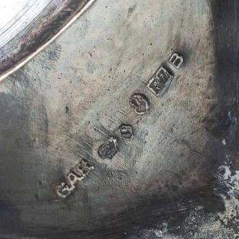 LJUSSTAKAR, ett par, silver, GAB, Stockholm, 1919.