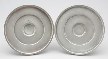 LJUSSTAKAR, ett par, tenn, C.G. Hallberg, 1930.