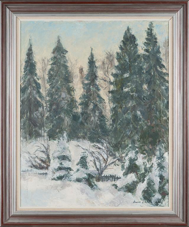 AARES SALLI, öljy kankaalle, signeerattu ja päivätty-89.