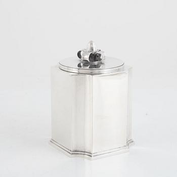 Cigarettburk, silver, Atelier Borgila, Stockholm 1948.