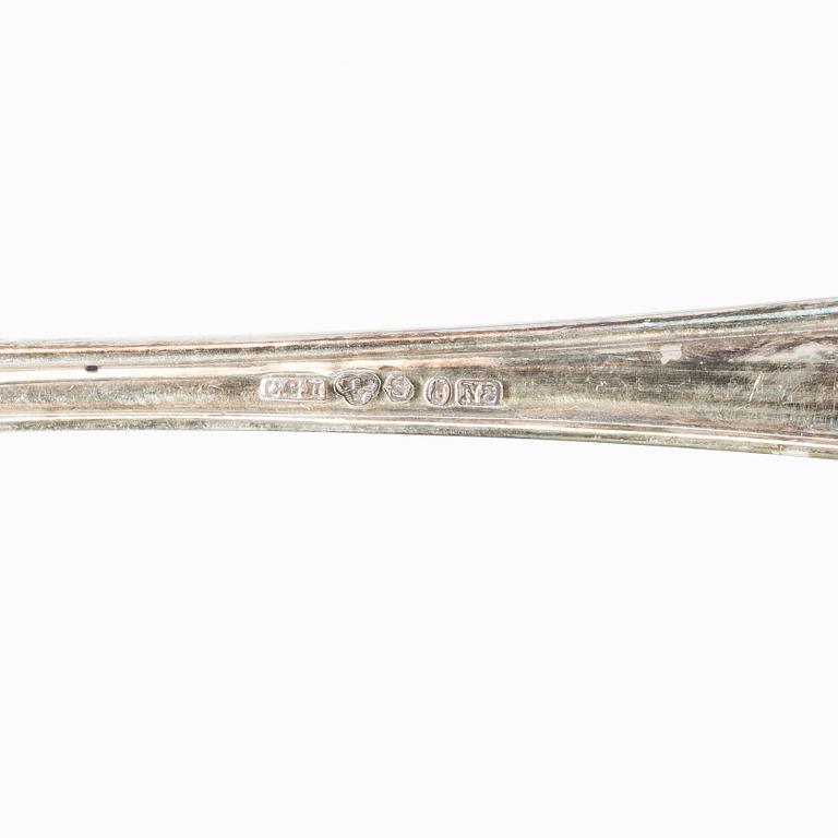 45 pieces of silver cutlery, model "Svensk spets" GAB and C.G. Hallberg, Stockholm, second half of the 20th century.