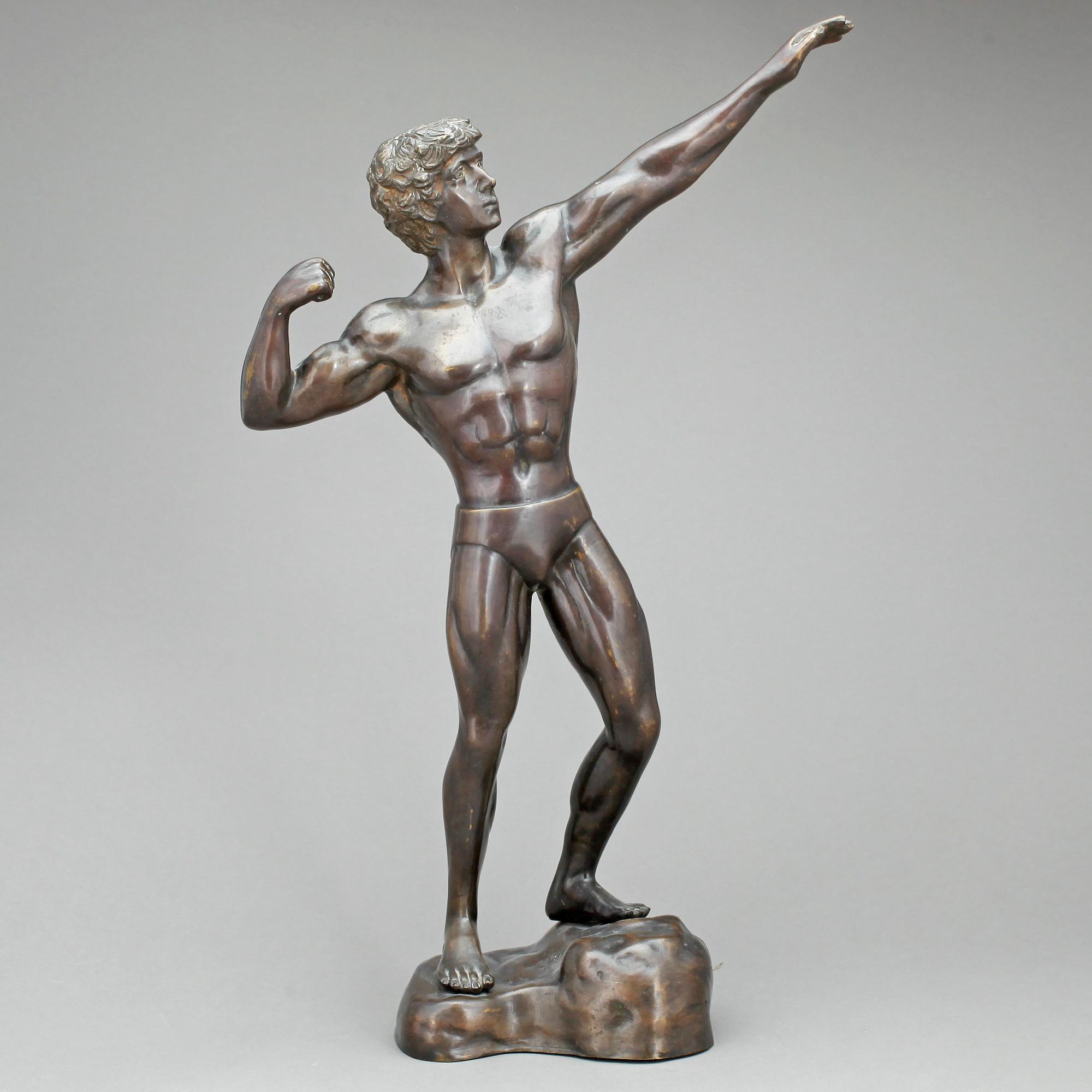 OKÄND KONSTNÄR, skulptur, patinerad brons, 1900-tal.