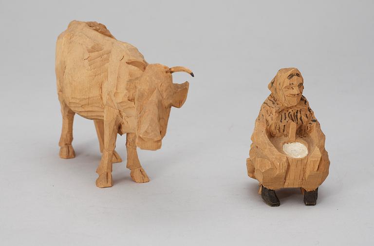 Axel Petersson Döderhultarn, Maid with a cow.