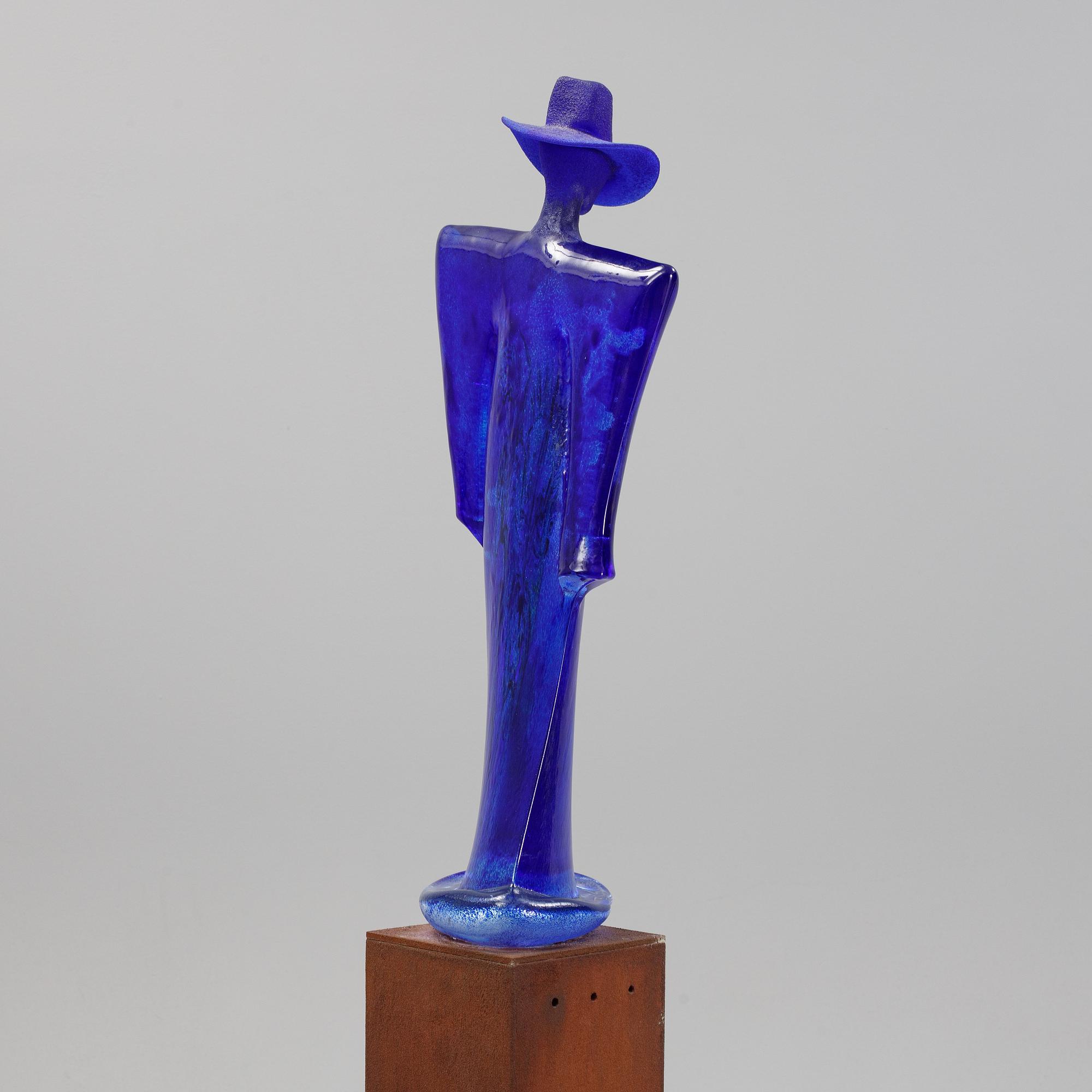 Kjell Engman, skulptur, unik, signerad. Kosta Boda.