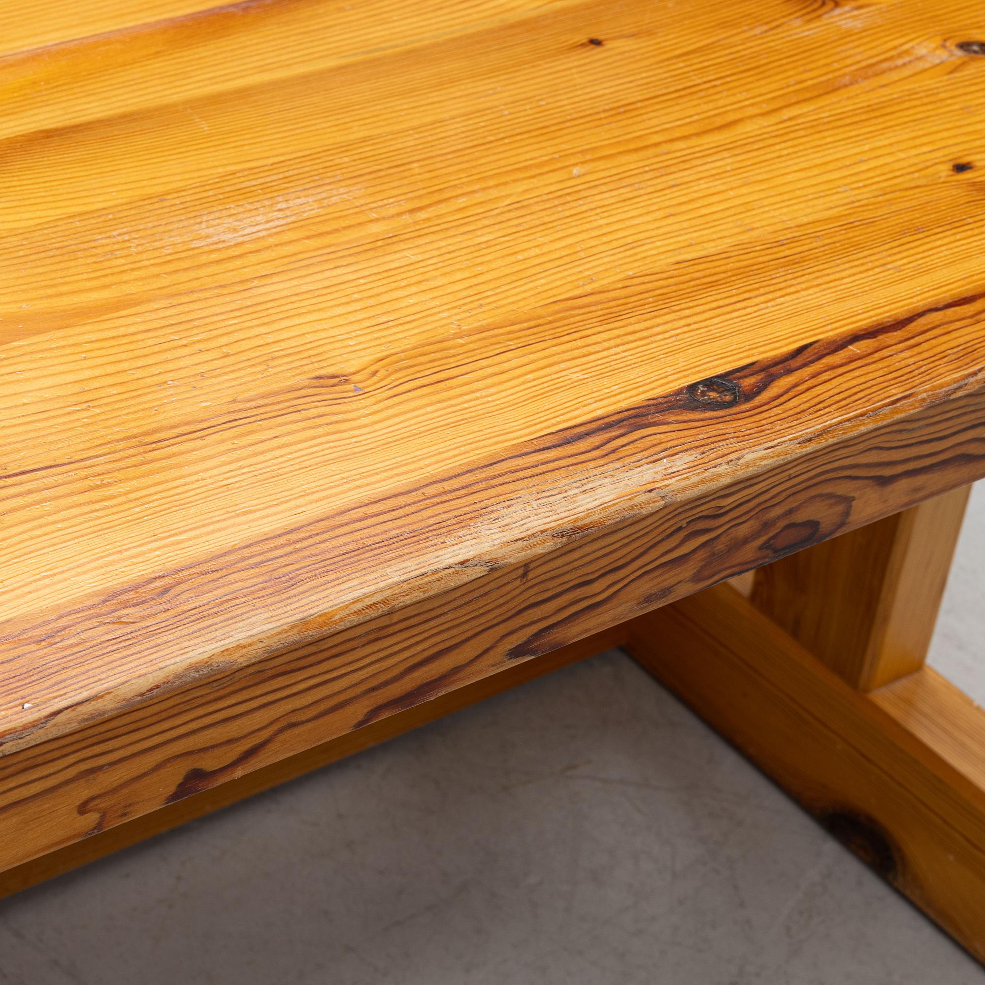 Coffee table, pine, second half of the 20th century.