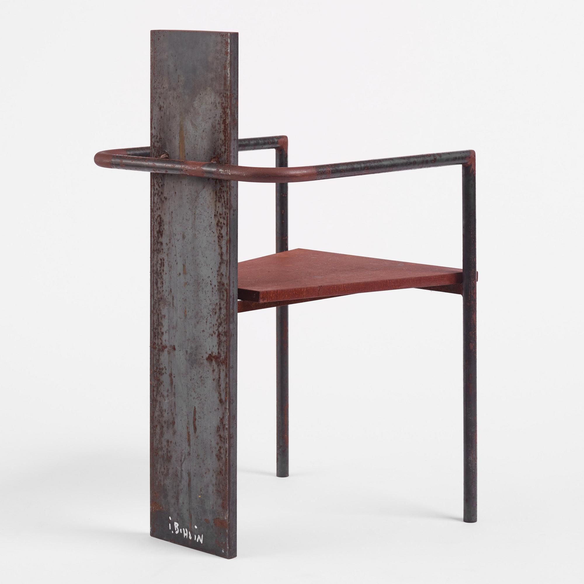 Jonas Bohlin, karmstol, "Iron Concrete", Källemo, Värnamo 1987.